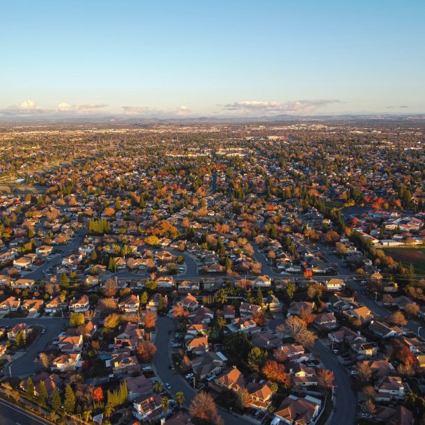 Aerial view of Roseville California