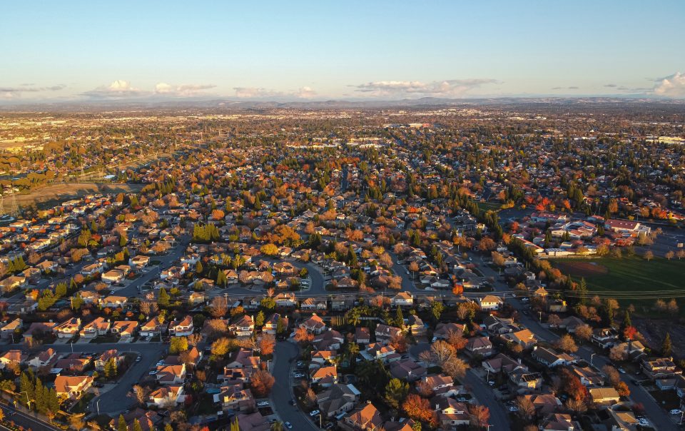 Aerial view of Roseville California