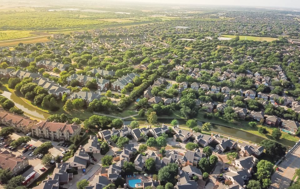 An Aerial view of Burleson Texas