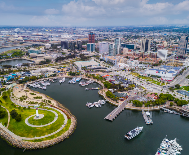 Aerial view of Long Beach