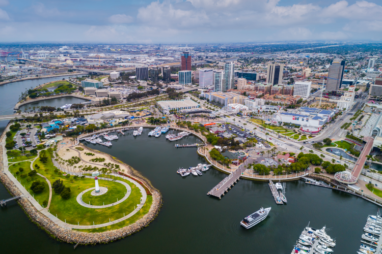 Aerial view of Long Beach